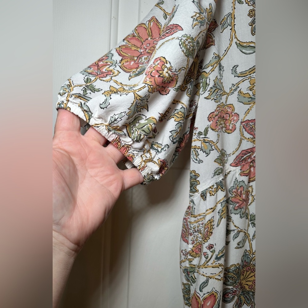Bombay Paisley‎ Multicolour Floral Print Tiered Dress Size Medium. - Picture 3 of 6